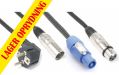 CX08-15 Lett Kombikabel Schuko - XLR M / Powerconnector A - XLR F 15m