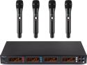 PD504H 4x 50-Channel UHF Wireless Microphone Set with 4 handheld microphones