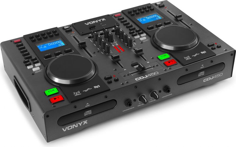 CDJ450 Twin Top CD/MP3/USB-spiller/mikser med BT