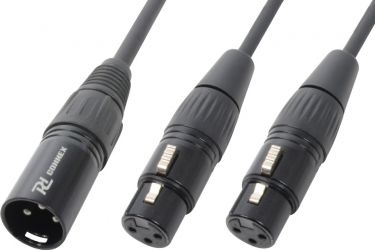 CX142 Y-Splitter XLR Cable 1 XLR male-2 XLR fem