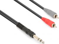 CX328-3 Kabel 6,3mm Stereo- 2 RCA Hann 3m