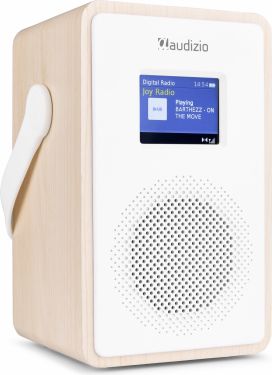 Modena Portable DAB+ Radio with Battery Light Wood