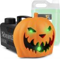 Halloween Græskar Røgmaskine med uhyggelige lyde og LED lys / inkl. 5 liter røgvæske