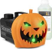 Halloween Græskar Røgmaskine med uhyggelige lyde og LED lys / inkl. 1 liter røgvæske