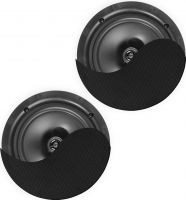 NCBT8B Amplified Low Profile Ceiling Speaker Set BT 8" Black