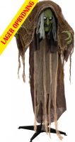 Black Light, Europalms Halloween Figure Witch Hunchback, animated, 145cm