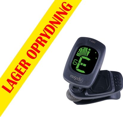 Guitar Tuner "Clip On" Mini / med tydeligt LED dispay, sort