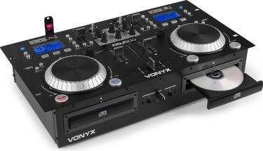 CDJ500 Forsterket Dobbel Spiller CD/MP3/USB/BT