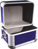 Flightcases & Racks, Roadinger Record Case ALU 50/50, rounded, dark blue