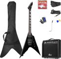 GigKit Elektrisk Guitar Pakke Rock Style Sort