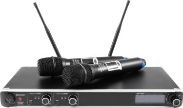 Omnitronic UHF-302 2-Channel Wireless Mic System 823-832/863-865MHz