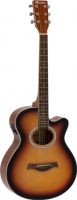 Musikinstrumenter, Dimavery AW-400 Western guitar, sunburst