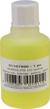 Eurolite UV-active Stamp Ink, transparent yellow, 50ml