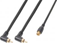 CX142 Kabel 2x RCA Hann - 1x RCA Hunn 0,3M