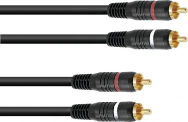 Omnitronic RCA cable 2x2 0.3m