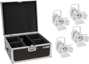 Eurolite Set 4x LED THA-20PC TRC Theater-Spot wh + Case