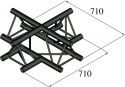 TRILOCK 50mm, Alutruss TRILOCK S-PAC-41 4-Way Cross