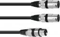 Brands, Omnitronic Adaptercable XLR(F)/2xXLR(M) 1.5m bk