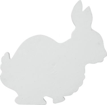 Europalms Silhouette Bunny, white, 56cm