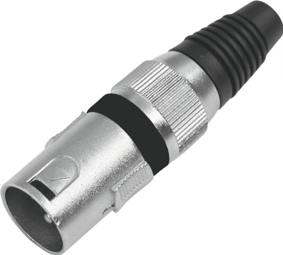 Omnitronic XLR plug 3pin bk 10x