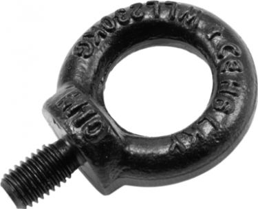 SAFETEX Eyebolt M10/17mm, black galvanized drop forged