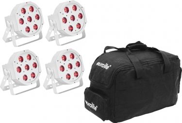 Eurolite Set 5x LED SLS-7 HCL Spot white + Soft Bag