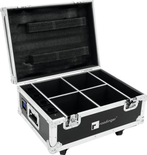 Roadinger Flightcase 4x AKKU UP-4 QuickDMX with charging function