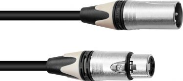 PSSO XLR cable COL 3pin 15m bk Neutrik