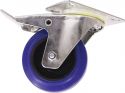 Flight Case Accessories, Roadinger Swivel Castor 100mm blue with brake