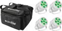 Eurolite Set 4x LED Silent Par 6 QCL Floor wh + Soft Bag