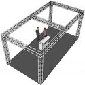 Komplette Setup, Alutruss Truss set QUADLOCK 6082 rectangle 7.71x4x3.5m (WxDxH)