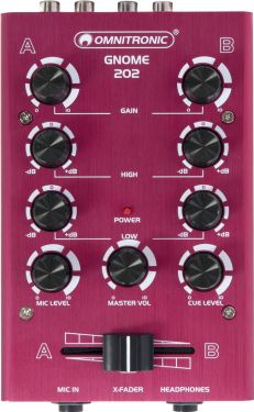 Omnitronic GNOME-202 Mini Mixer red