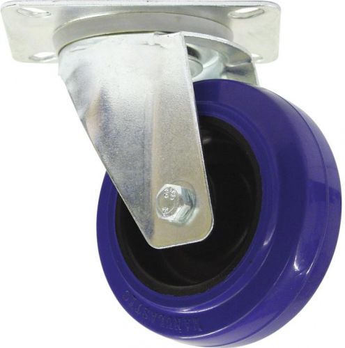 Roadinger Swivel Castor 100mm blue shielded bearing