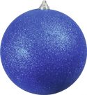 Christmas Decorations, Europalms Deco Ball 20cm, blue, glitter