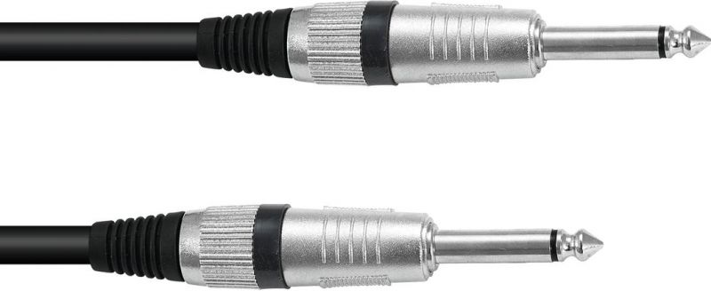 Omnitronic Jack cable 6.3 mono 1.5m bk ROAD