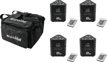 Eurolite Set 4x AKKU TL-3 QuickDMX + Soft Bag