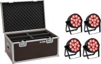 Eurolite Set 4x LED 4C-12 Silent Slim Spot + Case