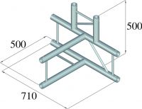 Alutruss BILOCK BQ2-PAT42V 4-Way T-Piece