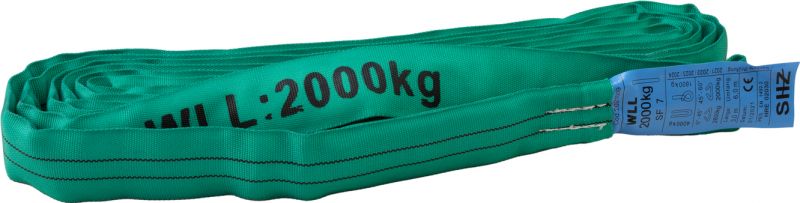 SHZ Round Sling 3m, max. Load 2000KG nach EN 1492-2 SF7 green