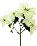 Artificial flowers, Europalms Poinsettia bush, cream, 60cm