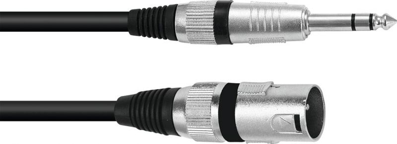 Omnitronic Adaptercable XLR(M)/Jack stereo 0.2m bk