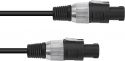 2-Core Speakon Lead, Omnitronic Speaker cable Speaker 2x1.5 10m bk