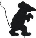 UV Lys, Europalms Silhouette Creepy Mouse, 56cm