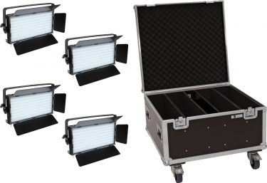 Eurolite Set 4x LED PLL-480 QCL Panel + Case