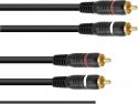 Phono - Phono (2xRCA), Omnitronic RCA cable 2x2 ground 1.5m