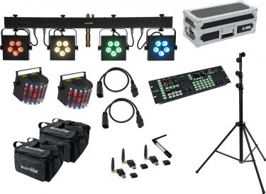 Eurolite Set LED KLS-902 + Laser Derby Mobile Bundle