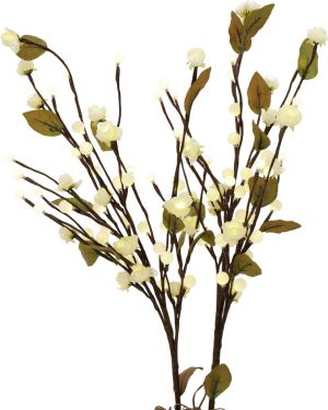 Europalms Camellia bow, with LEDs, white, 50cm