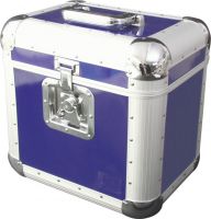 Roadinger Record Case ALU 75/25, rounded, blue