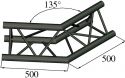 TRILOCK 50mm, Alutruss TRILOCK S-PAC 23 2-Way Corner 135°black