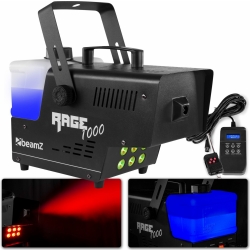 BeamZ RAGE1000LED Røgmaskine med timer og trådløs fjernbetjening og DMX TILBUD